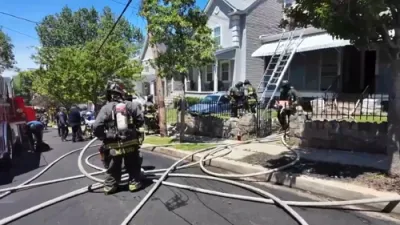 Hero Firefighters Save Dog Trapped Inside Burning Home.
