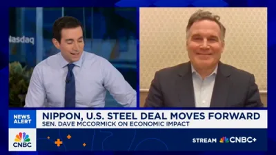 Republican Senator McCormick Says US Steel Deal Secures Jobs.