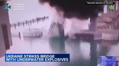 Ukraine Targets Key Bridge Linking Russia to Crimea in Strategic Strike. 