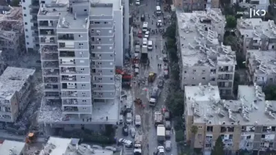 Drone Footage Shows Devastation After Missile Strike in Bat Yam Kills Six, Injures Over 200. 