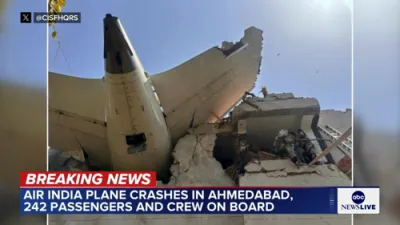 Breaking: Air India Plane Crashes in India Going to London. 
