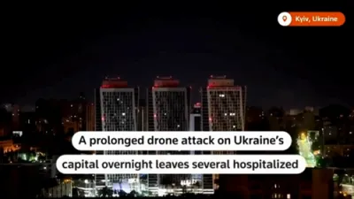 Russia Launches Massive Strike on Kyiv, Civilian Areas Hit. 
