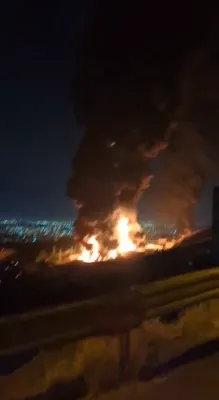 Fire at Shahran Oil Depot Spreads to All 11 Tanks Following Israeli Airstrikes. 