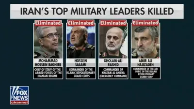Four of Iran's Top Military Leaders Eliminated in Israeli Strikes, Alongside Nuclear Scientists. 