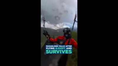 Man Captures Terrifying Paragliding Accident on Camera. 
