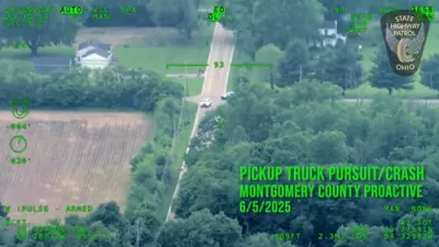 Helicopter Footage Captures Wild I-75 Police Chase Ending in Six-Car Crash. 