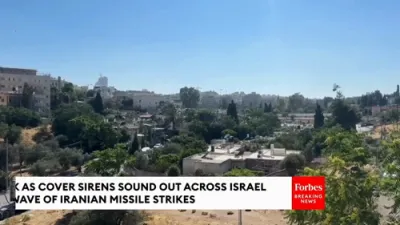 Panic Across Israel as Sirens Wail During Fresh Wave of Iranian Missile Strikes. 