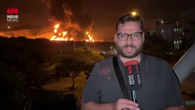 Flames Spread at Shahran Oil Depot After Israeli Airstrike Near Tehran. 