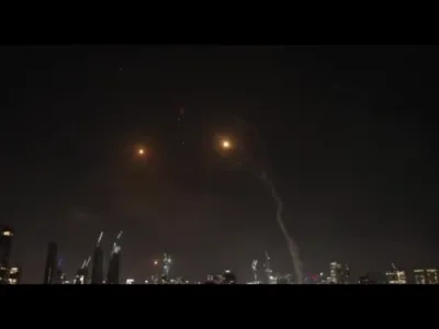 Missile Intercepts and Ballistic Impact Strike Near IDF Headquarters in Tel Aviv. 