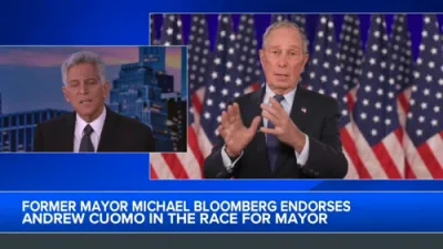 Former Mayor Michael Bloomberg Endorses Andrew Cuomo for NYC Mayor. 