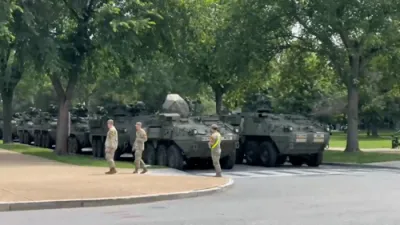 Tanks and Armored Vehicles Line DC Streets Ahead of Trump's 250th Army Anniversary Parade. 
