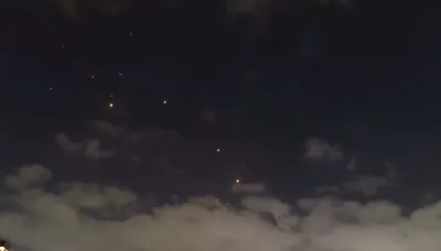 Tel Aviv Sky Lit Up as Massive Wave of Missile Interceptions Unfolds.