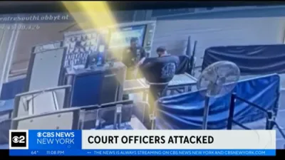 Video Captures Man Attacking Two Court Officers Inside Manhattan Criminal Court.