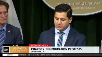 U.S. Attorney Announces Felony Charges Against L.A. Rioters for Attempted Arson and Assault on Federal Agent. 