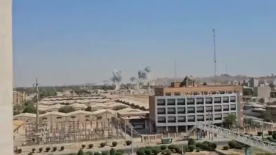 New Footage Shows Israeli Airstrikes on Al-Hadid Military Base in Ahvaz, Southwestern Iran. 