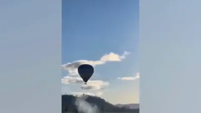 Terrifying Moment: Hot Air Balloon Engulfed in Flames Plummets from Sky in Brazil. 