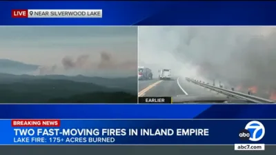 Fast-Moving Brush Fire Near Silverwood Lake Forces Evacuations, Shuts Down Highway 138. 