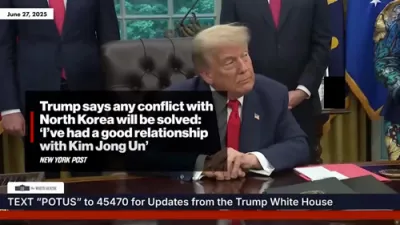 Trump: U.S. Will 'Solve' Any Conflict With North Korea, Says He Gets Along 'Very Well' With Kim. 
