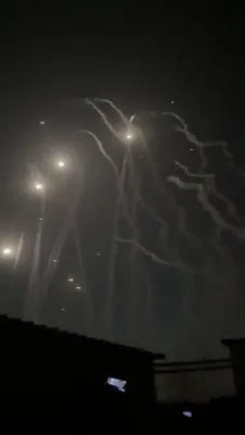 U.S. Patriot Interceptors Launched Over Al Udeid Base in Qatar Amid Iranian Missile Assault. 