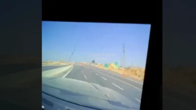 Dashcam Footage Captures Iranian Missile Impact Near Power Station in Ashdod, Southern Israel. 