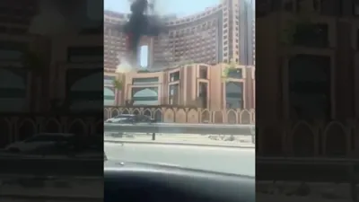 Massive Fire Erupts at Baghdad Luxury Hotel. 