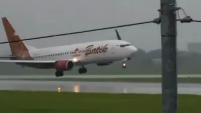 Indonesian Plane Narrowly Avoids Disaster in Perilous Storm Landing.