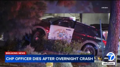 CHP Officer Dies After Crashing Into Tree in Culver City.