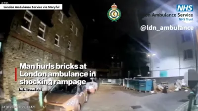 Violent Patient Attacks Ambulance in London, Smashes Windows With Paramedics Inside. 