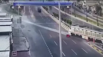 New Train Collides with Truck in Baghdad&mdash;No Warning Signs on Highway, Locals Say. 
