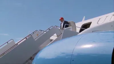 Gov. DeSantis Welcomes President Trump at Alligator Alcatraz. 