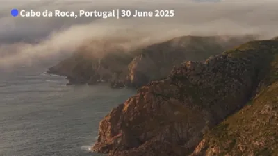 Rare 'Roll Cloud' Stuns Viewers as It Sweeps Over Portugal's Cabo da Roca. 