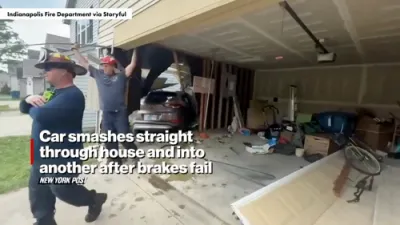 Car Crashes Through Multiple Indiana Homes After Brake Failure. 