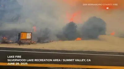 Lake Fire Scorches 478 Acres in Southern California. 