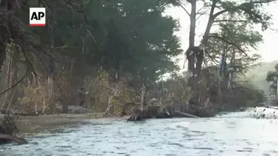 Cleanup Begins on Guadalupe River After Deadly Floods in Kerrville, Texas. 