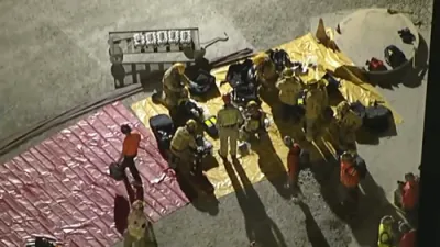 Rescue Crews Rush to Save Trapped Workers After Tunnel Collapse in Los Angeles. 