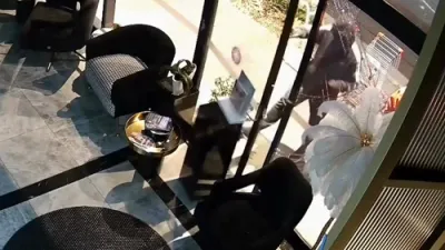 CCTV Shows Man Accidentally Sets Salon&mdash;and Himself&mdash;on Fire. 