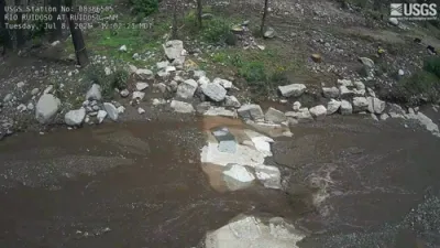 Timelapse Captures Rio Ruidoso Rising Rapidly During Flash Flooding. 
