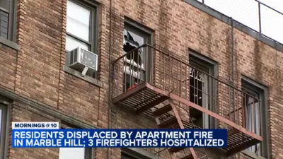 Apartment Fire Displaces Residents, Sends 3 Firefighters to Hospital. 