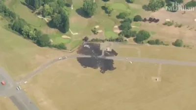 Aerial Footage Reveals Aftermath of Deadly Southend Plane Crash.