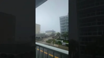 Lightning Strikes Apartment Roof in Jacksonville Caught on Video.