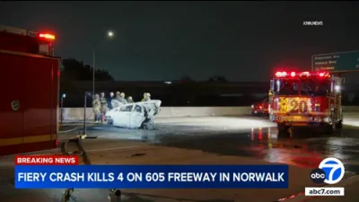4 Killed in Fiery Overnight Crash on 605 Freeway. 