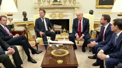 Trump Hosts NATO Secretary General in Oval Office, Praises Strong Partnership. 