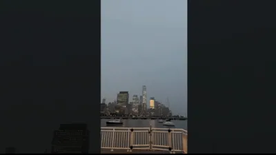 Lightning Strikes One World Trade Center Amid Flash Flood Warning in NYC. 