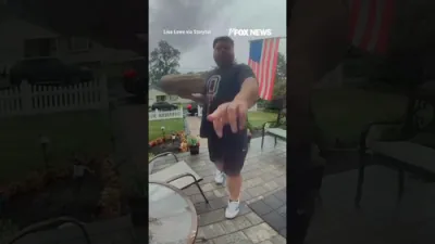 CLOSE CALL: Lightning Strikes Inches from Delivery Driver. 