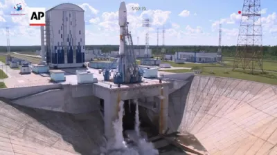Russia Launches Soyuz Rocket Carrying Iran's Nahid-2 Communications Satellite. 