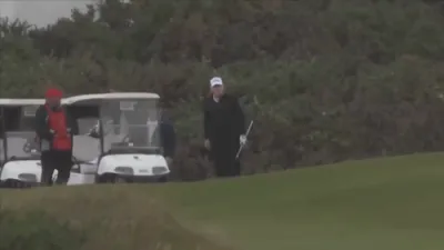 Trump Golfing at Turnberry During Scotland Visit.