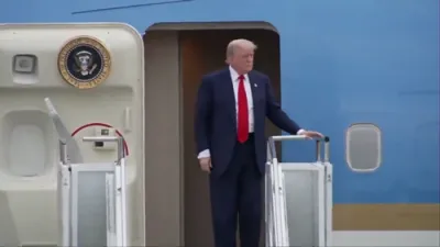 President Trump Arrives in Scotland.
