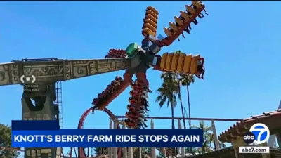 Knott's Berry Farm Ride Stops Mid-Air, Leaving Riders Dangling. 