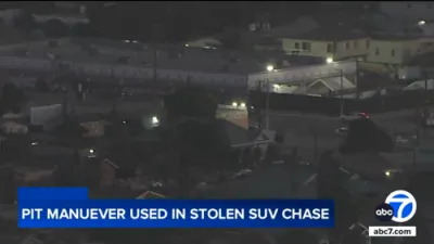 LAPD Ends High-Speed Pursuit with PIT Maneuver on Stolen SUV.