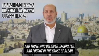 Hamas Leader Rejects Ceasefire Talks, Demands Aid, and Calls for More Attacks in Full Speech.